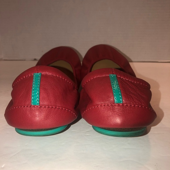 Tieks Red Leather Flats - Picture 3 of 4